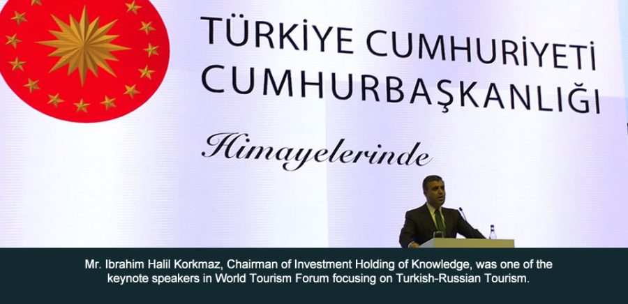 İHK Holding Yönetim Kurulu Başkanı İbrahim Halil Korkmaz, World Tourism Forum’da ‘Türkiye-Rusya Turizmi’ konulu konuşmasıyla yer aldı.